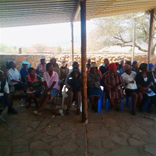 Meeting with residents in Mogobane